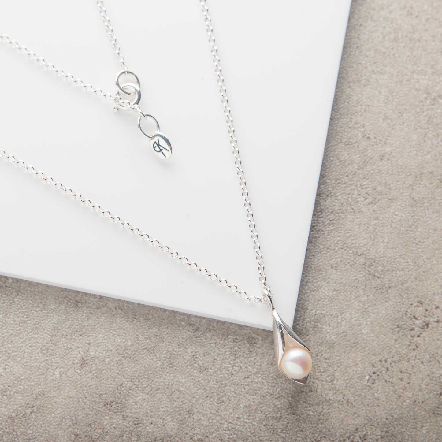 Calla Lily Pearl Pendant