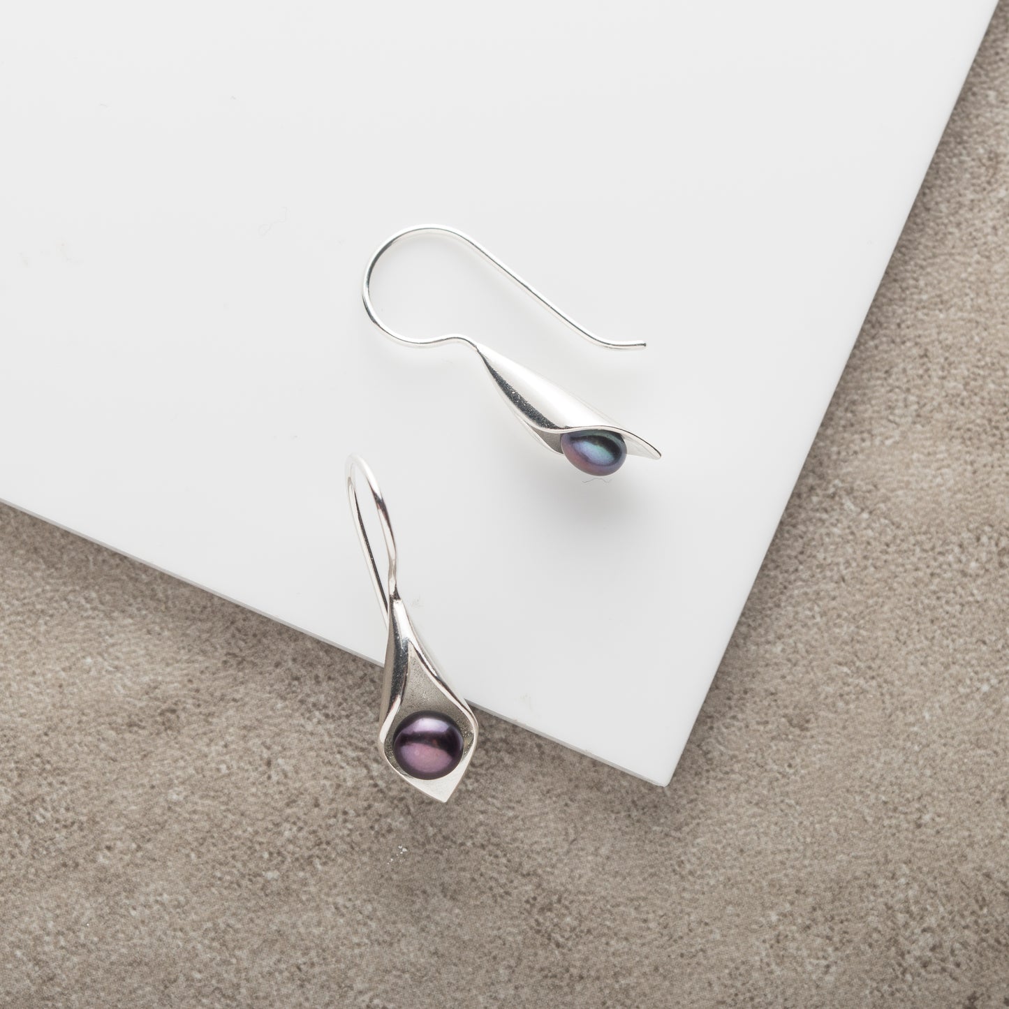 Calla Lily Pearl Short Drops