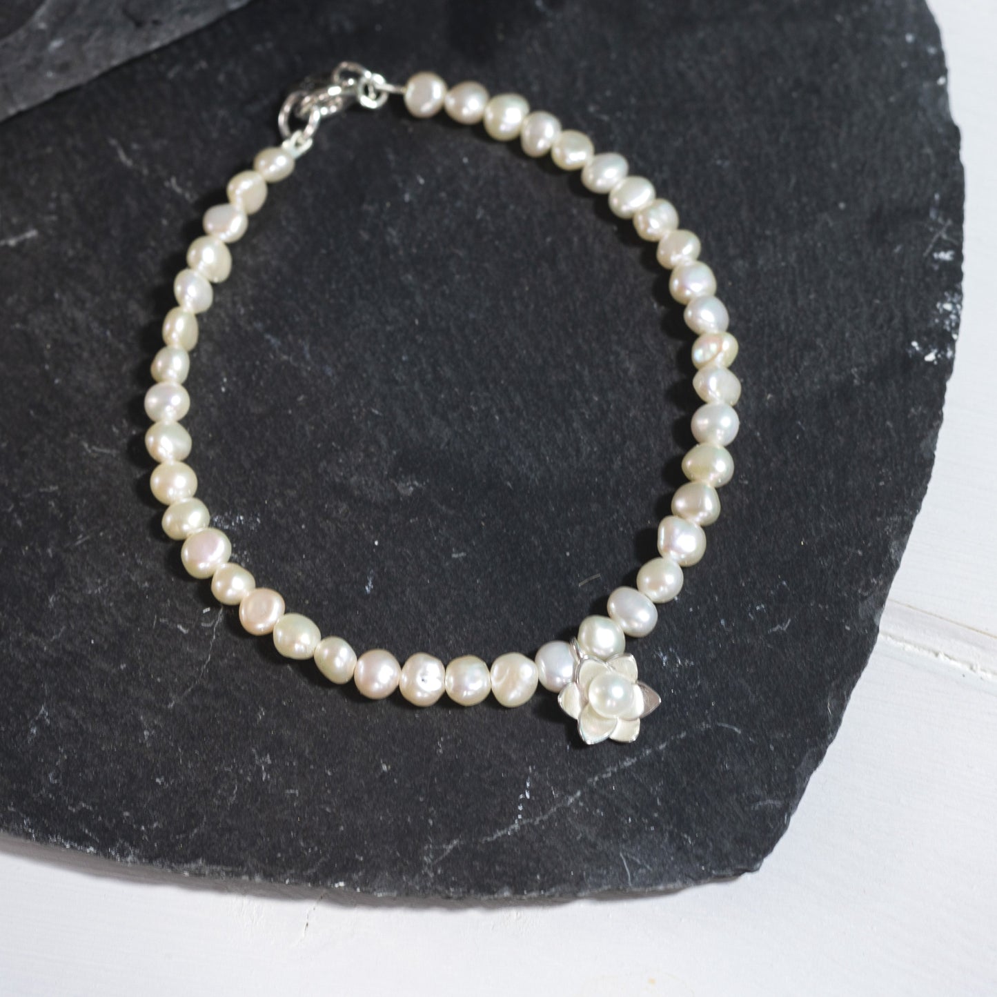 Dainty Daffodil Pearl Bracelet