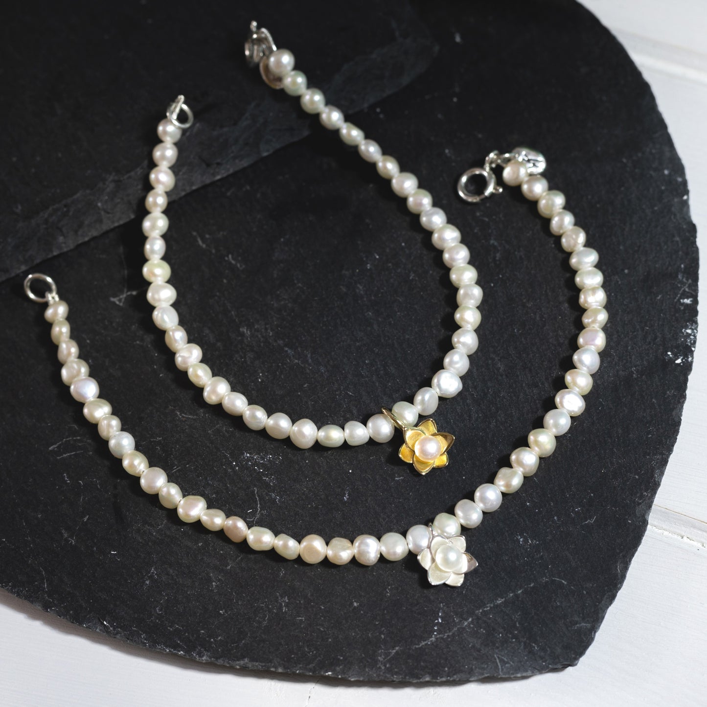 Dainty Daffodil Pearl Bracelet