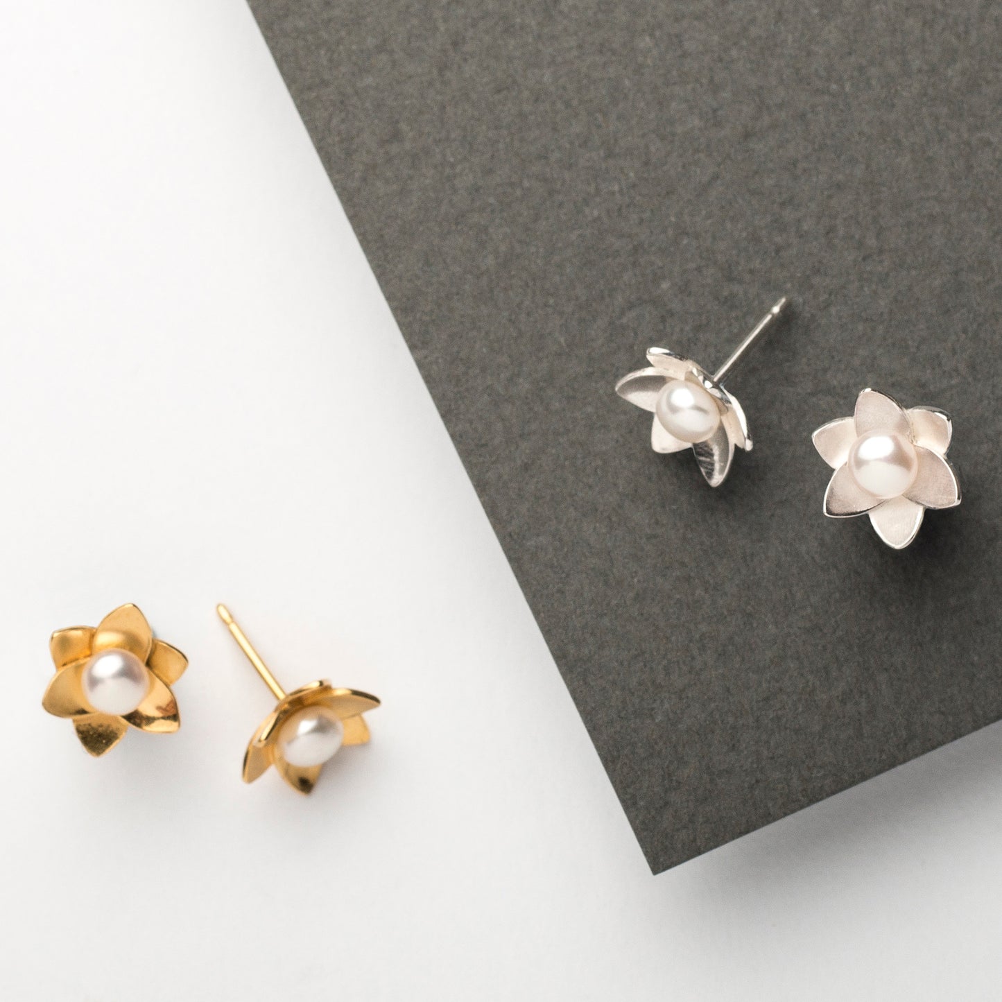 Dainty Daffodil Pearl Studs