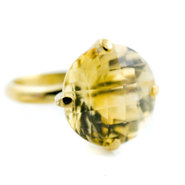 Citrine and Gold Designer Ring
