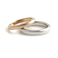 Silver and Gold Wedding Rings